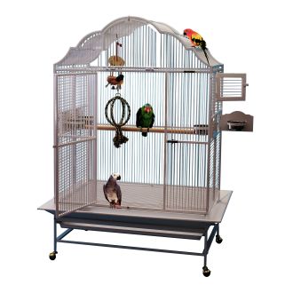 Cage Inox Perroquet KING'S CAGES - Modèle 4230 Inox - espacement 16 mm