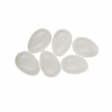 Petit Œuf Factice en Plastique Blanc pour Oiseaux Exotiques - Dim : L1.6 x Ø 1.3 cm