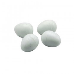 Oeuf Factice en Plastique Blanc pour Petites Perruches - Dim : L2.1 x Ø 1.8 cm