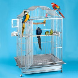 Cage Perroquet KING'S CAGES - Modèle 506 Inox