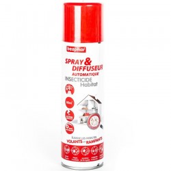 Beaphar - Spray et Diffuseur Insecticide Automatique - 250 ml - 80m2
