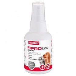 Fiprotec Spray Anti Puces et Anti Tiques pour Chat et Chien - 100 ml