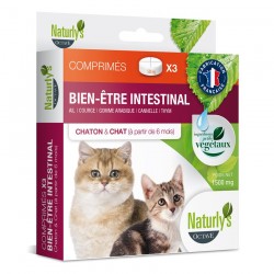 Naturlys - Comprimés Bien être et Hygiène Intestinale Chats et Chatons (aux plantes)