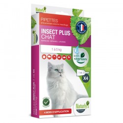 Naturlys - Pipettes Antiparasitaires Insect Plus Chat - 1ml / 4 pipettes