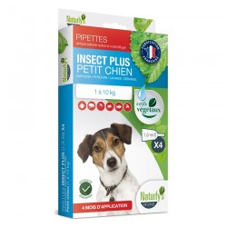 Naturlys - Pipettes Antiparasitaires Insect Plus pour Petit Chien - 1,5ml / 4 pipettes