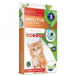 Naturlys - Pipettes Antiparasitaires Insect Plus pour Chatons - 0,5ml / 4 pipettes